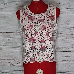 Zara Lace Crop Top Sz L